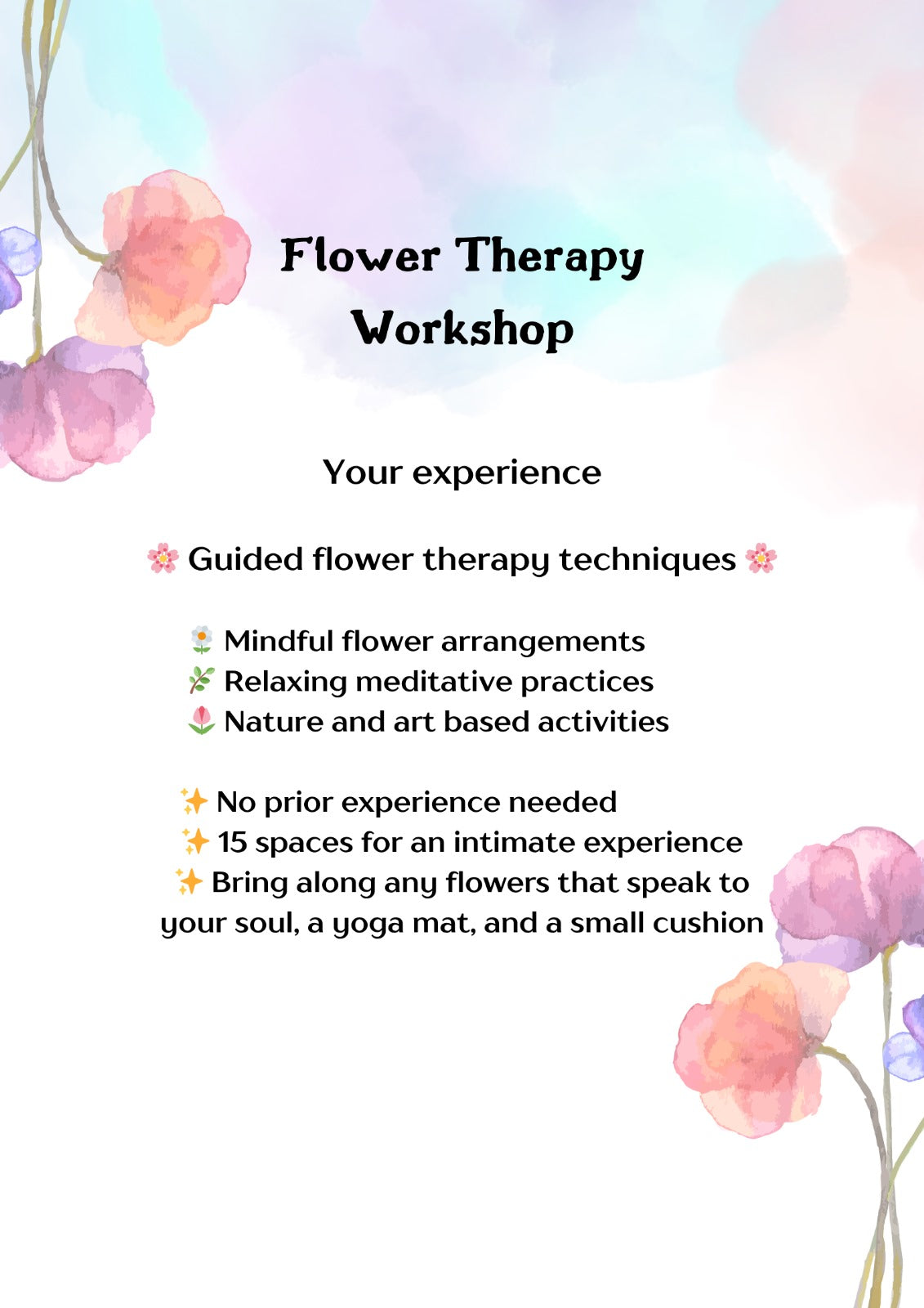 Flower Therapy Workshop- Mindful Floral Creativity at Wera Plants