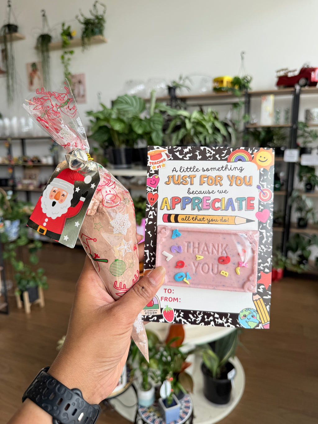 Custom teacher gift with handwritten message 