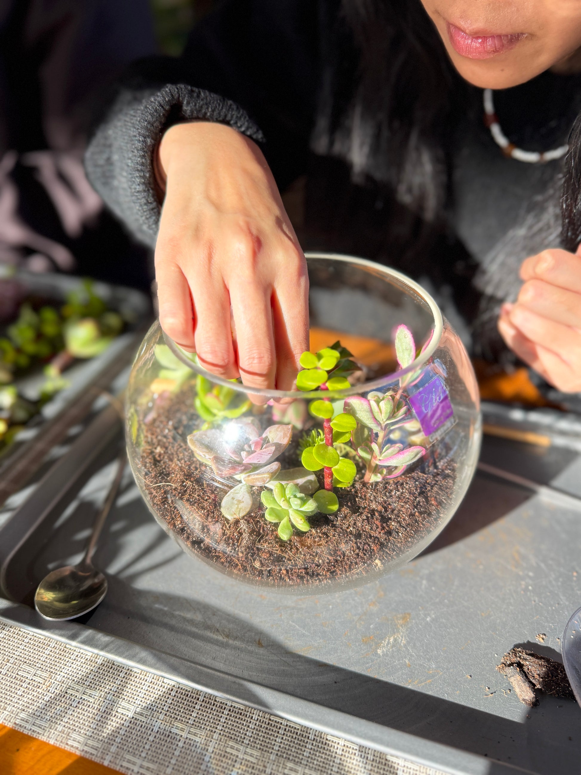 Kids School Holiday Terrarium Building and Pot Painting Class